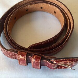Saks Fifth Avenue Italy Ladies Women Pure Leather Belt Medium 'M' Very Good